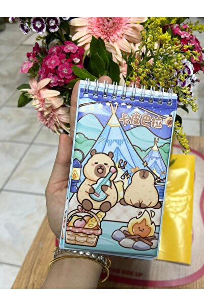 BATBAT Capybara Kapibara POFİDİK 7 Sayfa Sticker 4 Sayfa Etiket 55 Adet Stick...
