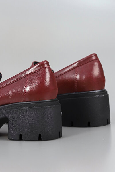 kajal ayakkabı Jvl 025 Classic Thick Heeled Loafer