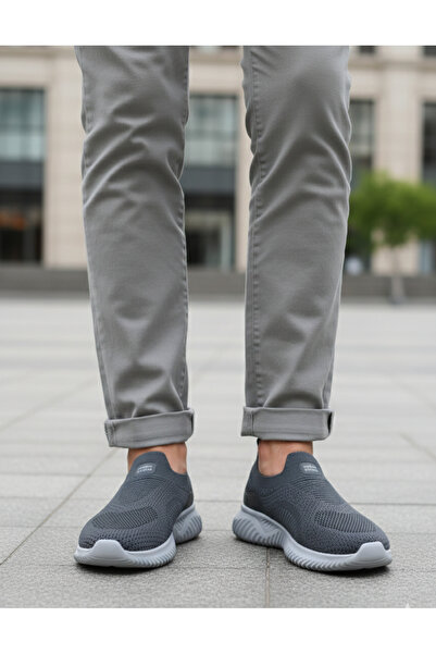 Wickers 2871 Black Daily Men's Orthopedic Knitwear Light Sole Sports Shoes