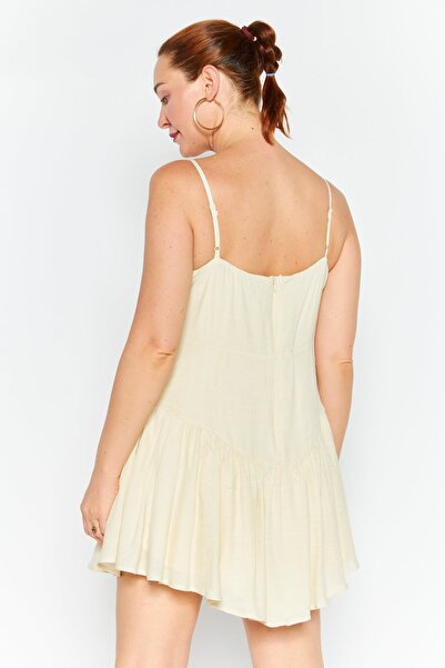 Ei8th Hour Women Solid Mini Casual Dress, Ivory