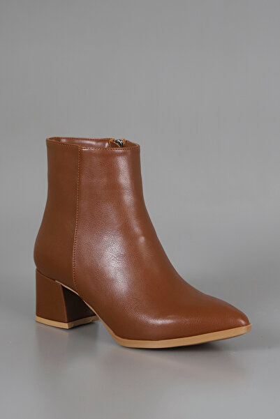 GİNZA SHOES Als 211 Side Zipper Low Heel Ankle Boots