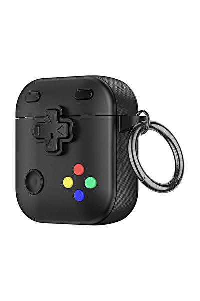 CaseOnn أبل إيربودز 2/1. غطاء حماية من نوع GamePad من Nesil Kılıf، غطاء أسود ...