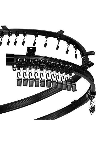 COOYA Curved ceiling curtain track for curtain rail, bunk bed, window, flexible and straight room divider