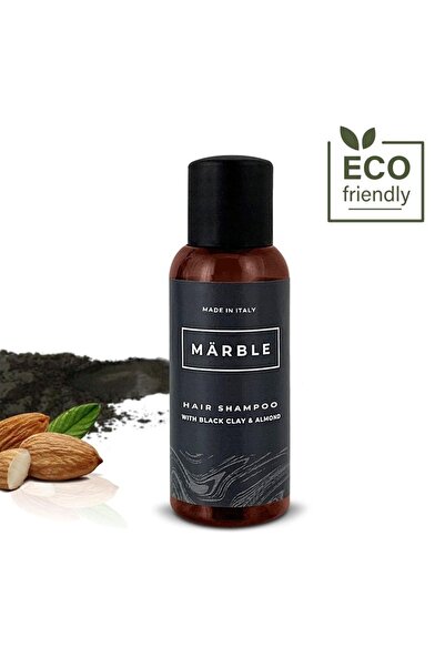 Marble Hotel Shampoo 35 ml, with Almond Oil and Black Clay, Set of 35 pcs