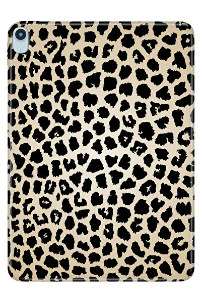 Cekuonline Apple iPad 11"Uyumlu Nesil (A16) 2025 Kılıf Desenli Silikon - Leopard
