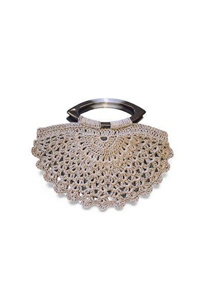 TooHot Women's Fan-Shaped Hand-Knitted Handbag