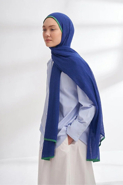 ARMANDA MÜSLİN ŞAL -MORCİVERT ŞAL