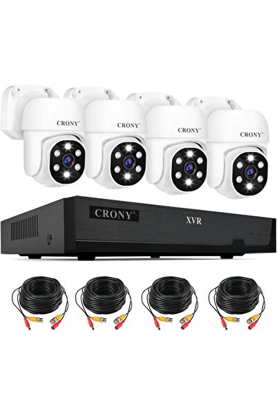 CRONY Wired Security Camera System NVS004 4-Channel 5MP XVR Kit with 4 Cameras