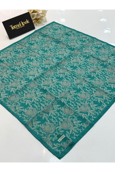 Siyane El Dikişli Pamuk Eşarp 11