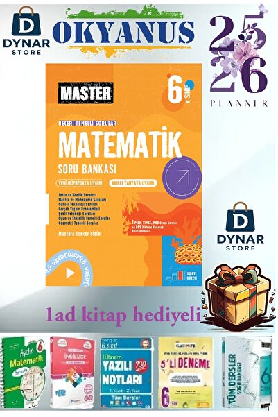 Okyanus Yayınları 6. Sınıf Master Matematik Soru Bankası Zor Seviye