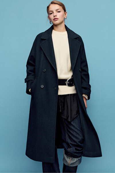 Stradivarius Long soft-touch oversize coat