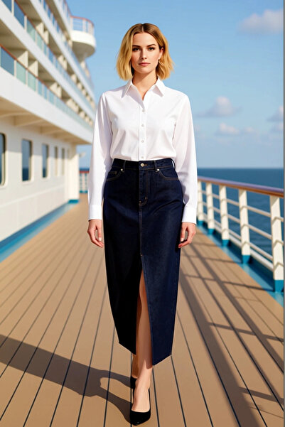 BENERLY تنورة ماكسي نسائية 100% قطن بتصميم A-line عملية ومتينة وذات جودة عالي...