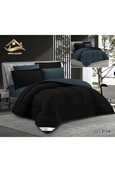 Afkar Albayet Double bed sheet set, 6 pieces, plain microfiber