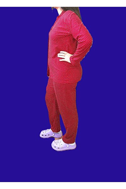 Moon Plus Size Pajama Set Suede Fabric