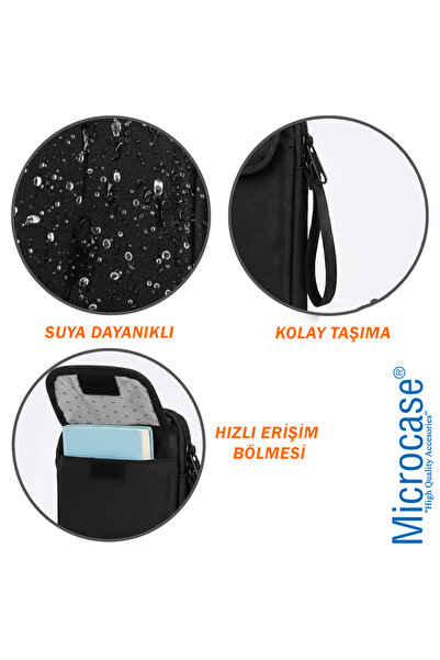 Microcase 9 Bölmeli Küçük Kablo Organizeri Stylus Pen Akıllı Kalem Slotlu AL5389