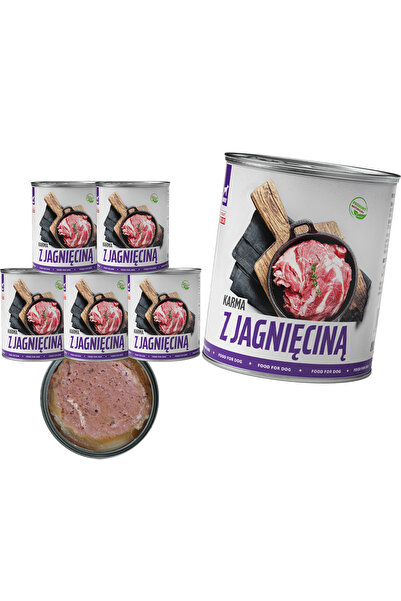 Other MOKRA KARMA DLA PSA TufTuf Puszka mielonka z jagnięciną ZESTAW 6x800g