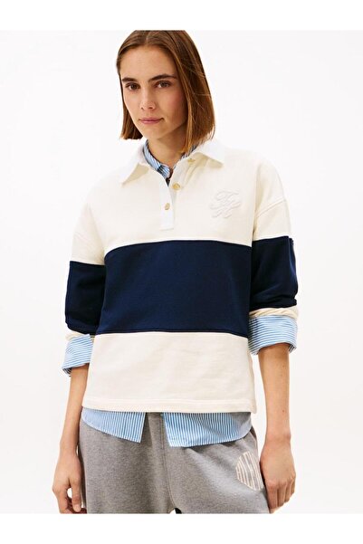 Tommy Hilfiger GOLD BTN RUGBY TERRY SWTSRT