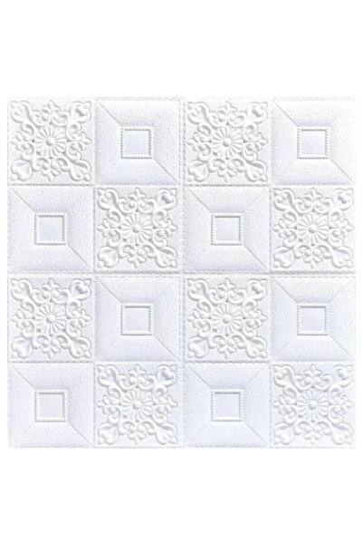 SDEPOT Set de 20 plăci de tavan S DEPOT®, grosime 3 mm, 70x70 cm, model elegant, cu pătrate, alb