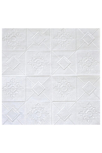 SDEPOT Set de 50 plăci de tavan S DEPOT®, grosime 3 mm, dimensiuni 70x70 cm, model elegant, alb