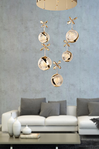 Begüsa Volt 5.Li Avize Gold Kaplama