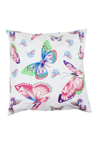 PRICHINDEL Față de pernă, Fluture colorat, Bumbac, 40 x 40 cm, Multicolor