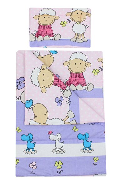 PRICHINDEL 2-piece Bedding Little Sheep Purple 120x60cm