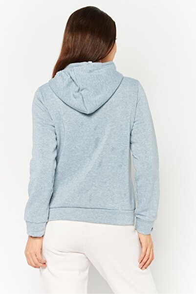 Buzz Women Hooded Embellished Long Sleeves Sweatshirt, Grey