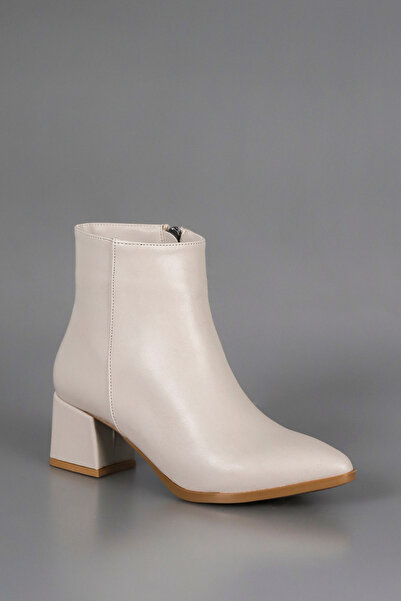 GİNZA SHOES Als 211 Side Zipper Low Heel Ankle Boots