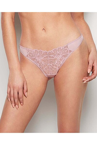 La senza High Leg Lace Thong Panty in Iced Lilac