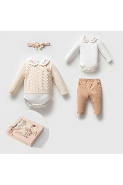 NoyNoy Baby مجموعة هدايا فاخرة للفتيات الصغيرات / سترة محبوكة وبنطلون مخملي م...