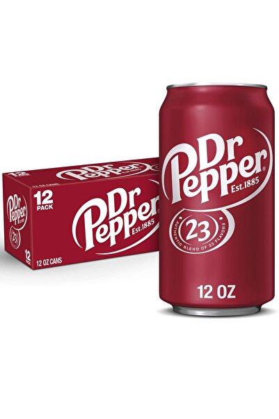 Dr. Pepper مشروب صودا دكتور بيبر، 12 علبة أونصة سائلة، عبوة من 12 قطعة