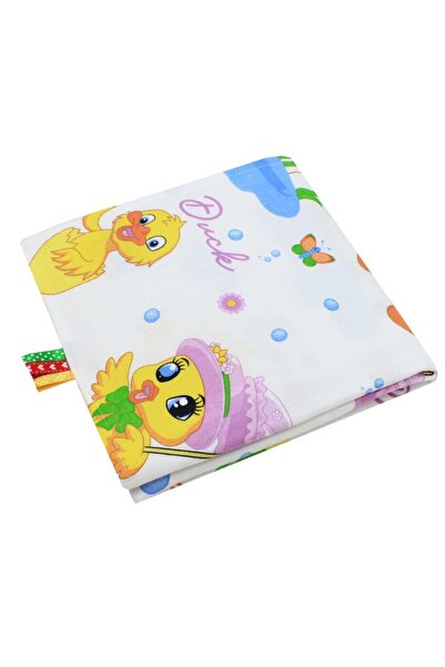 PRICHINDEL Pătură din flanel de bumbac, Rațe, multicoloră, 75 x 100 cm