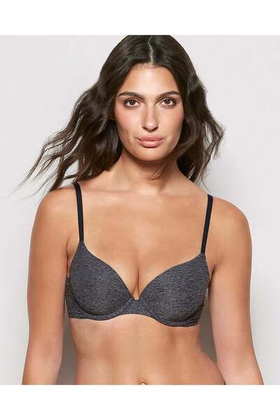 La senza حمالة صدر نصف مبطنة مريحة باللون الأسود