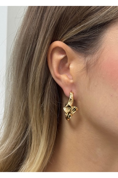 KİLİGİSTANBUL Lynsey Retro Gold Earrings