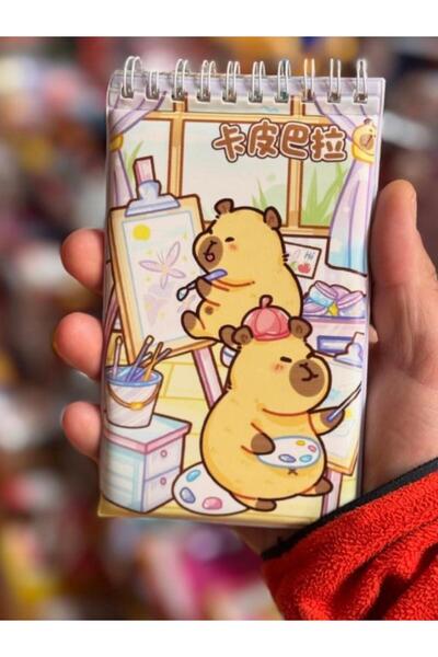 BATBAT Capybara Kapibara POFİDİK 7 Sayfa Sticker 4 Sayfa Etiket 55 Adet Stick...