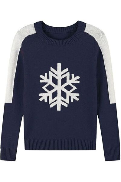 AUSTIN Sweater, Austingiaca, children's cotton blouse, snowflake, 6 years, blue