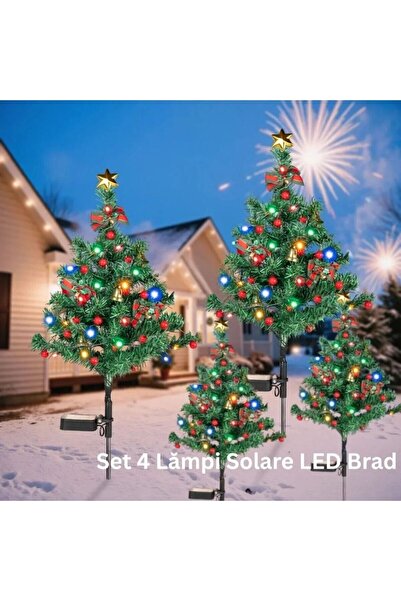 OEM Set of 4 LED Solar Lamps Brad6 8 cm – Multicolor, Waterproof, Foot Mounted