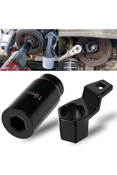 Sunluway 19 mm Harmonic Balancer Socket & 50mm Crankshaft Pulley Wrench Holde...