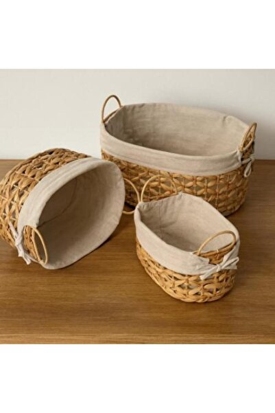 SPR Oval Wicker Baskets (Set of 3)