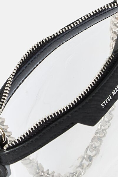 Steve Madden Women Brand Logo Satchel Bag With Card Wallet, Black