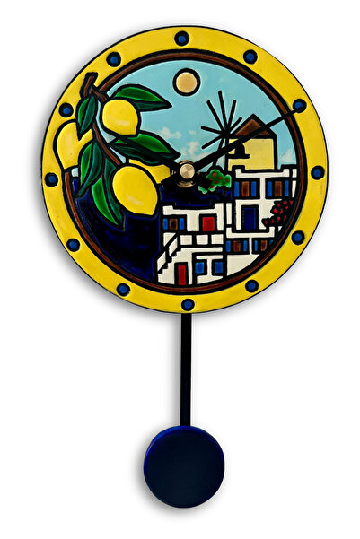 Tick Tack Clocks Bodrum Koleksiyonu Seramik Sarkaçlı Duvar Saati | El Yapımı ...