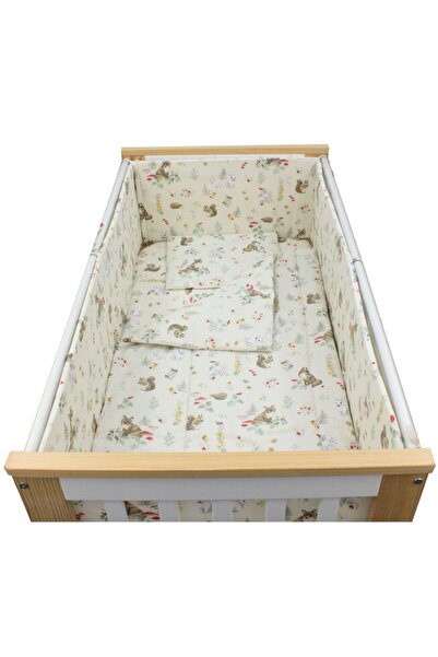 PRICHINDEL Lenjerie de pat pentru pătuț, 5 piese, bumbac, Little Fox, 120x60 ...