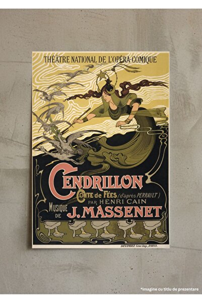 VreauPoster Poster A4 Cendrillon Massenet Operă, Tablou Decorativ, Art Nouveau Carton 250gr
