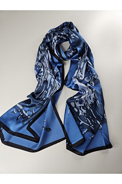 tomrisboutique شال حريري فاخر من الفوال، حجاب، وشاح، شال منقوش، مقاس 70 × 180 سم