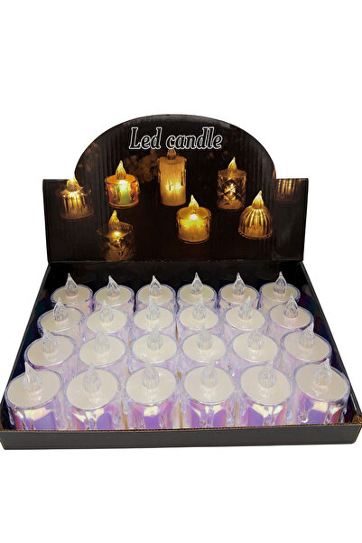 BaoBao LED pill candle with flame effect – warm light, 8cm