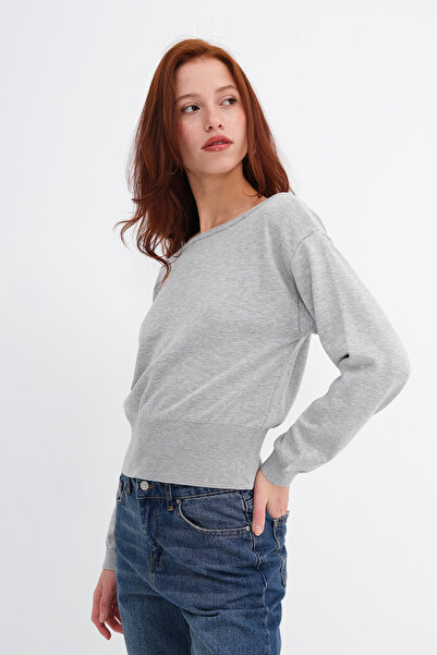 Addax Boat Neck Knitwear Sweater K10330