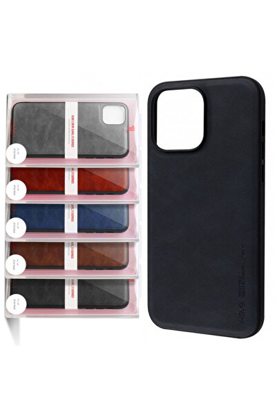 Apple Θήκη X-Level Earl για iPhone 12 Pro Max - Δερμάτινη PC, Μαύρη