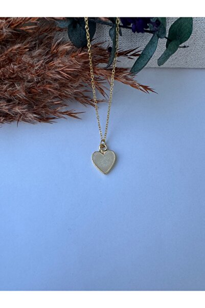 M Miel قلادة نسائية من الفولاذ المقاوم للصدأ بتفاصيل قلب بسيطة