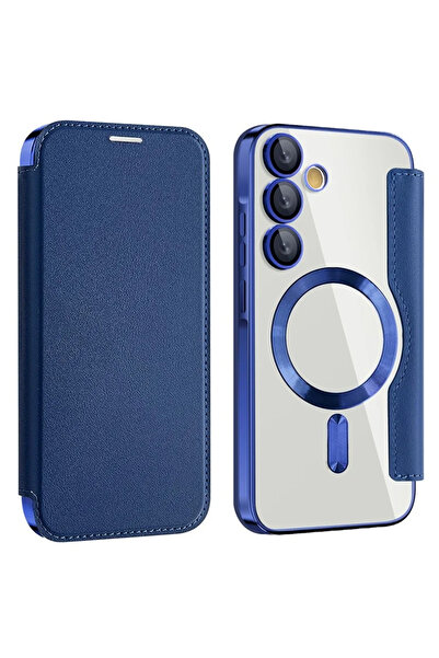 Samsung Θήκη για A55 (A556), Μαγνήτης, Προστασία RFID, Δέρμα, Χρωμιωμένη Άκρη...