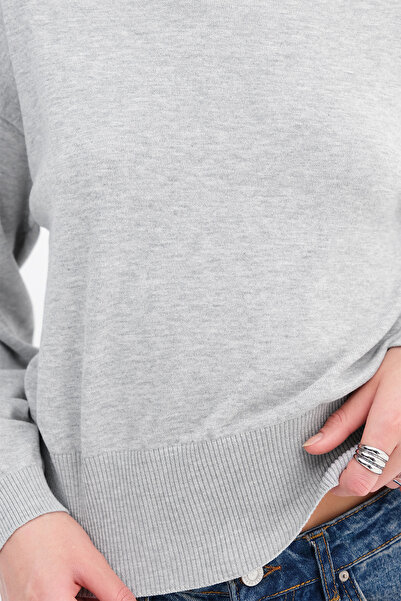 Addax Boat Neck Knitwear Sweater K10330